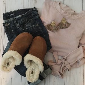 Ugg tan brown suede clogs 8